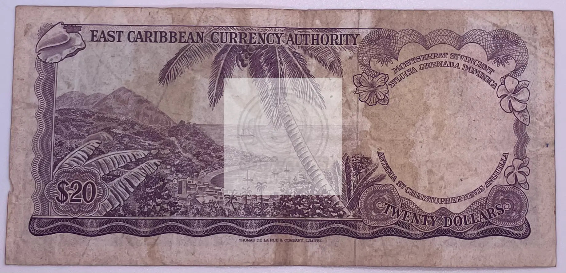 British East Caribbean States St Vincent 20 Dollars 1965 P-150 Banknote - Cool Coins & Notes