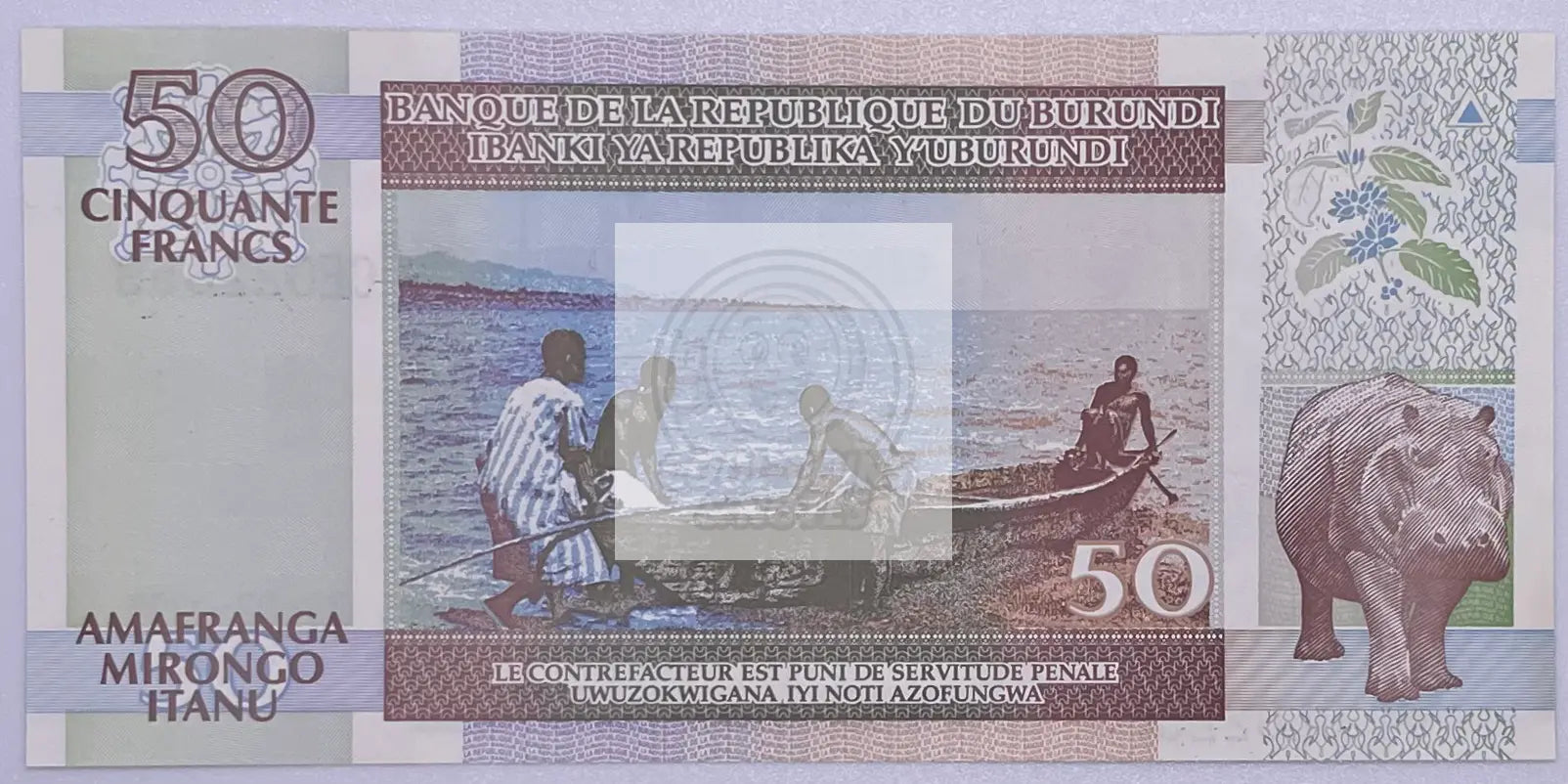 Burundi 50 Francs 1999 UNC P-36 - Cool Coins & Notes
