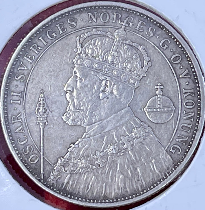 Sweden 1897 2 Kroner Silver Coin KM 762

Jubilee Commemorative - Cool Coins & Notes
