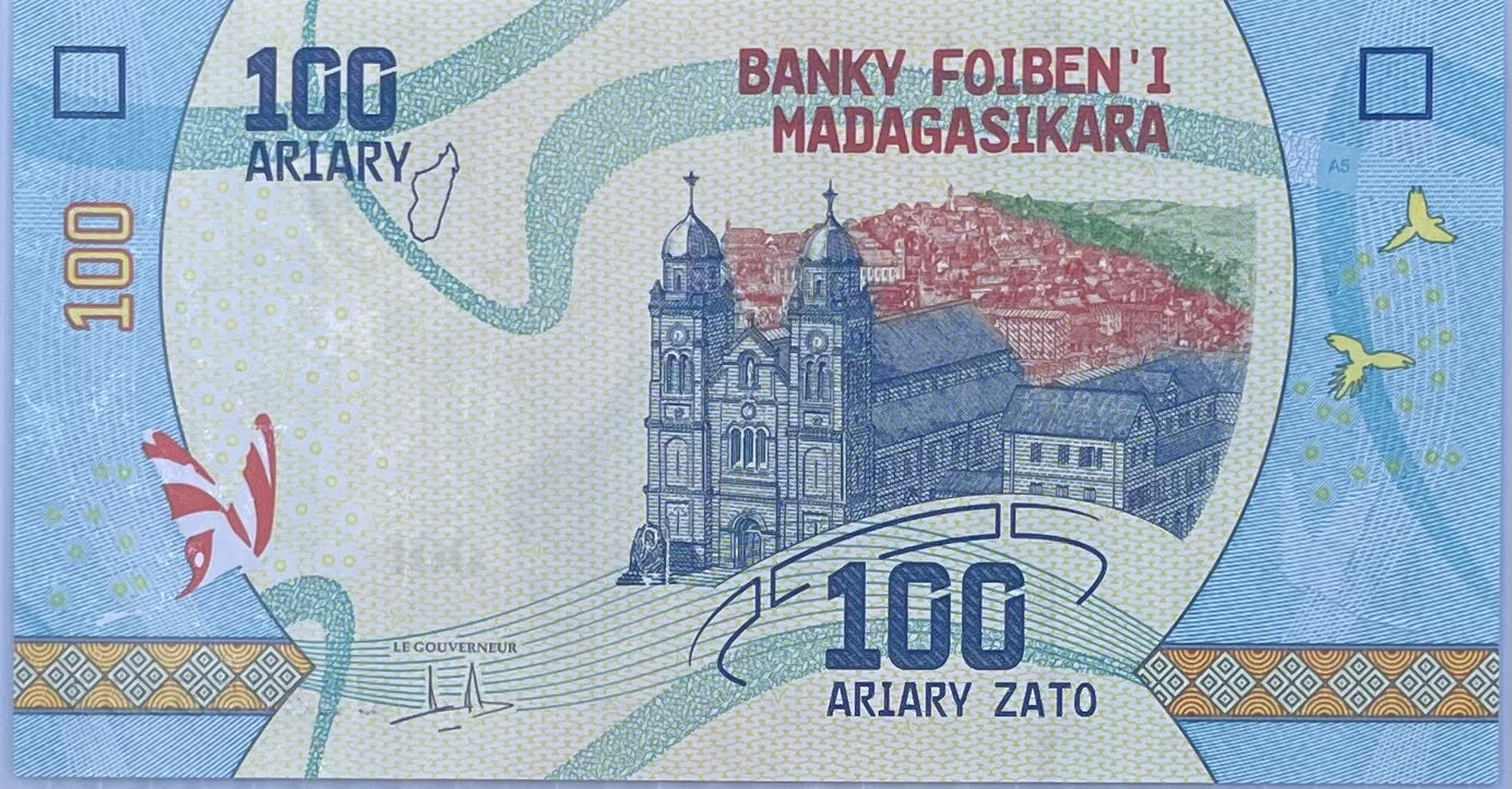 2023 Madagascar 100 Ariary P-97b UNC World Banknote