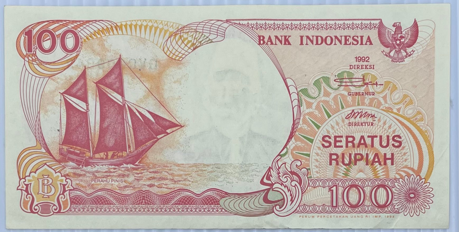 1992 Indonesia 100 Rupiah Used World Banknote