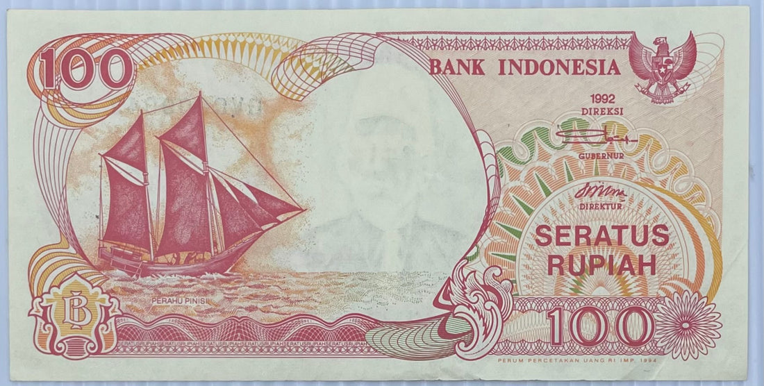 1992 Indonesia 100 Rupiah Used World Banknote