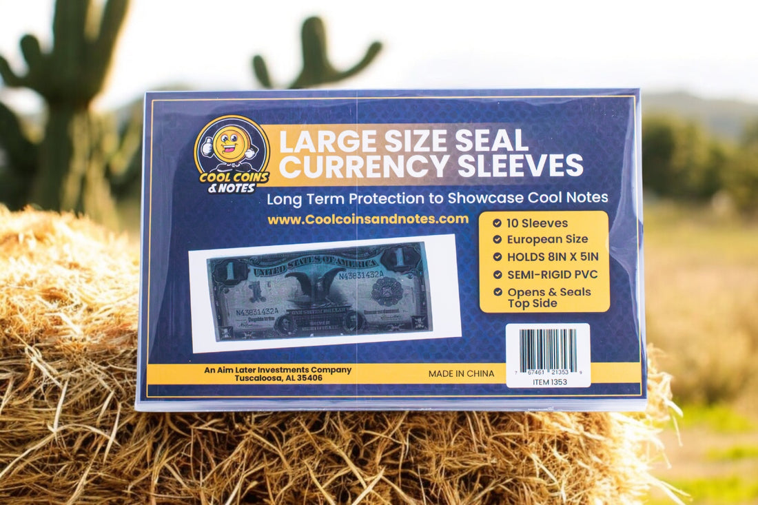 Banknote Currency Seal Sleeves Large European Size Currency Topload Holders Notes Cool Coins & Notes