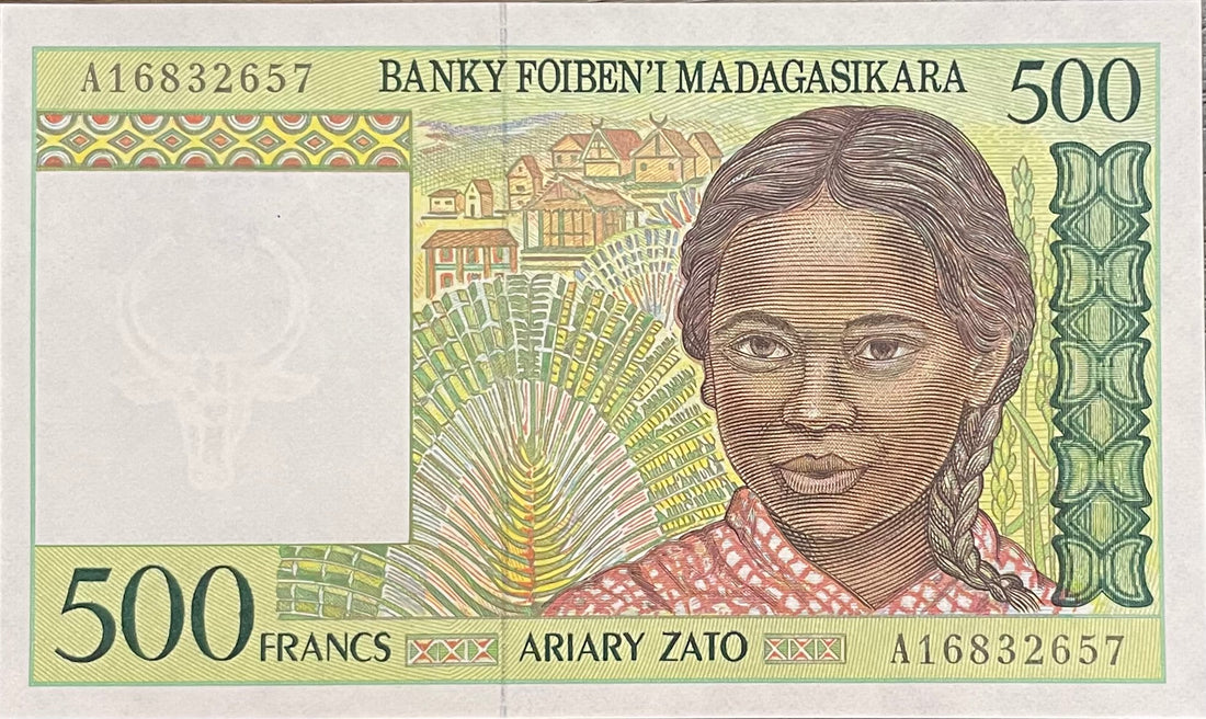 Madagascar 500 Francs, 1994 ND, P-75b, UNC