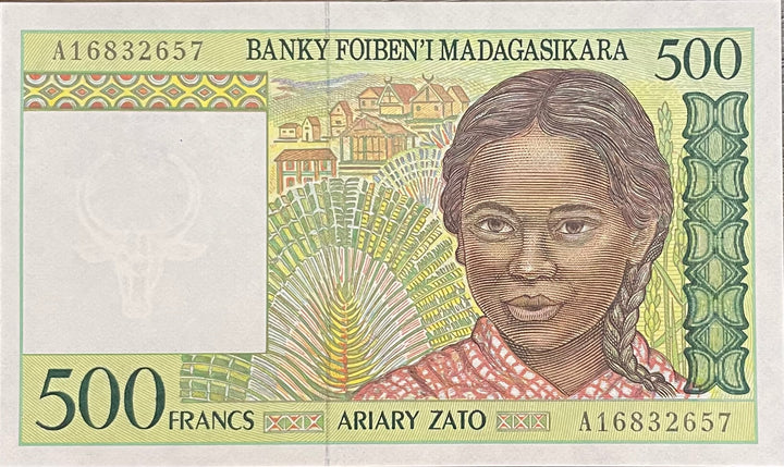 Madagascar 500 Francs, 1994 ND, P-75b, UNC
