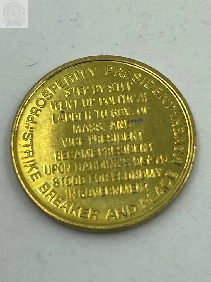 CALVIN COOLIDGE 1923-1929 PRESIDENTIAL MEDAL COIN TOKEN XF - Cool Coins & Notes
