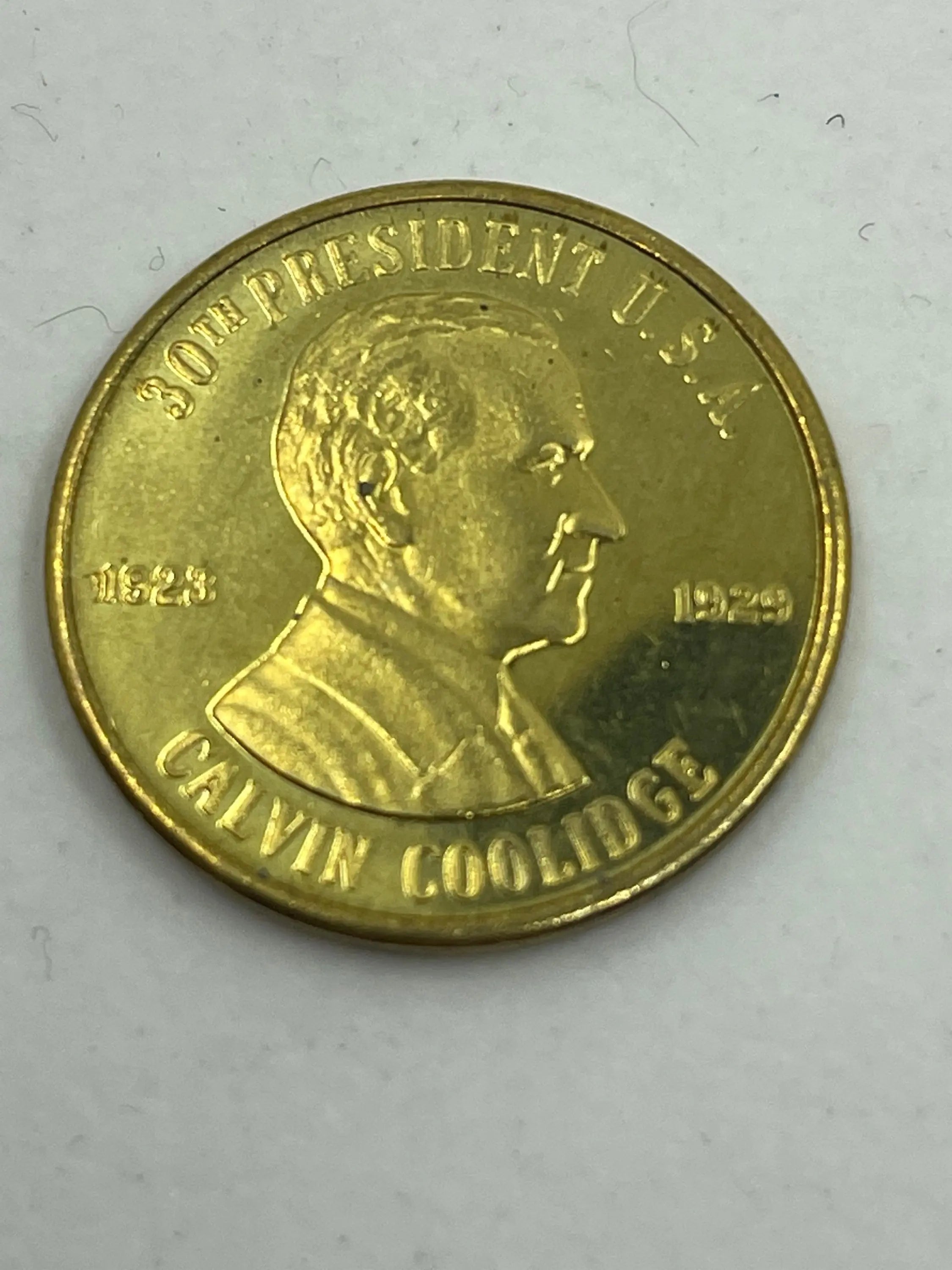 CALVIN COOLIDGE 1923-1929 PRESIDENTIAL MEDAL COIN TOKEN XF - Cool Coins & Notes