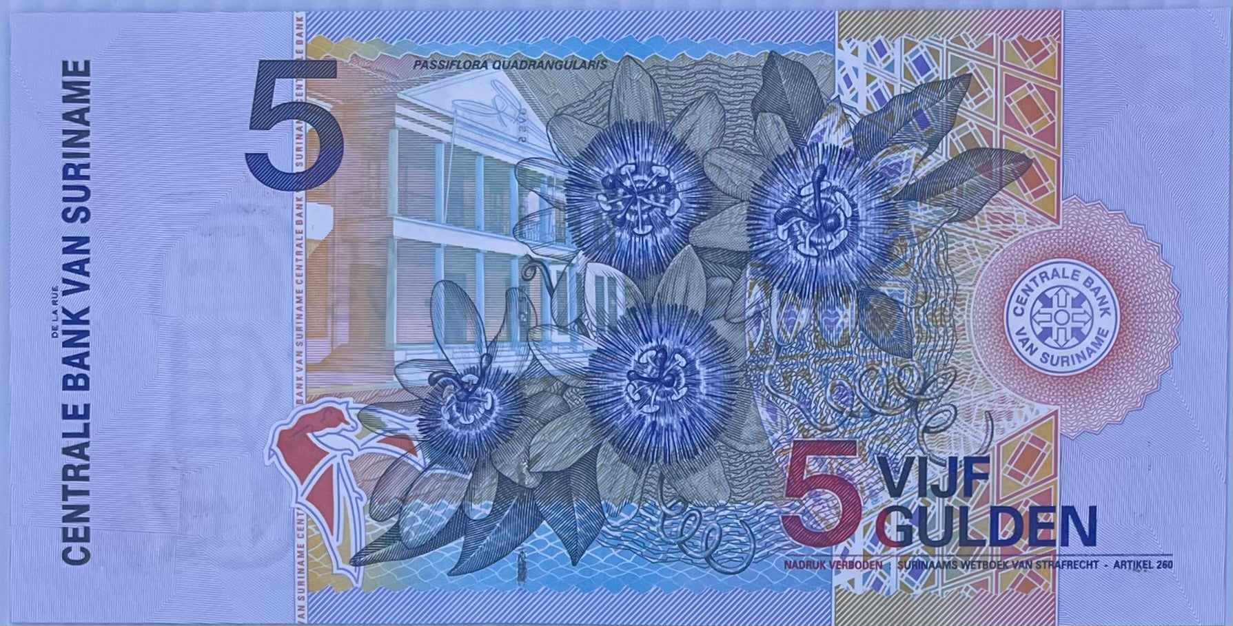 Suriname 2000 5 Gulden P-146a UNC Banknote