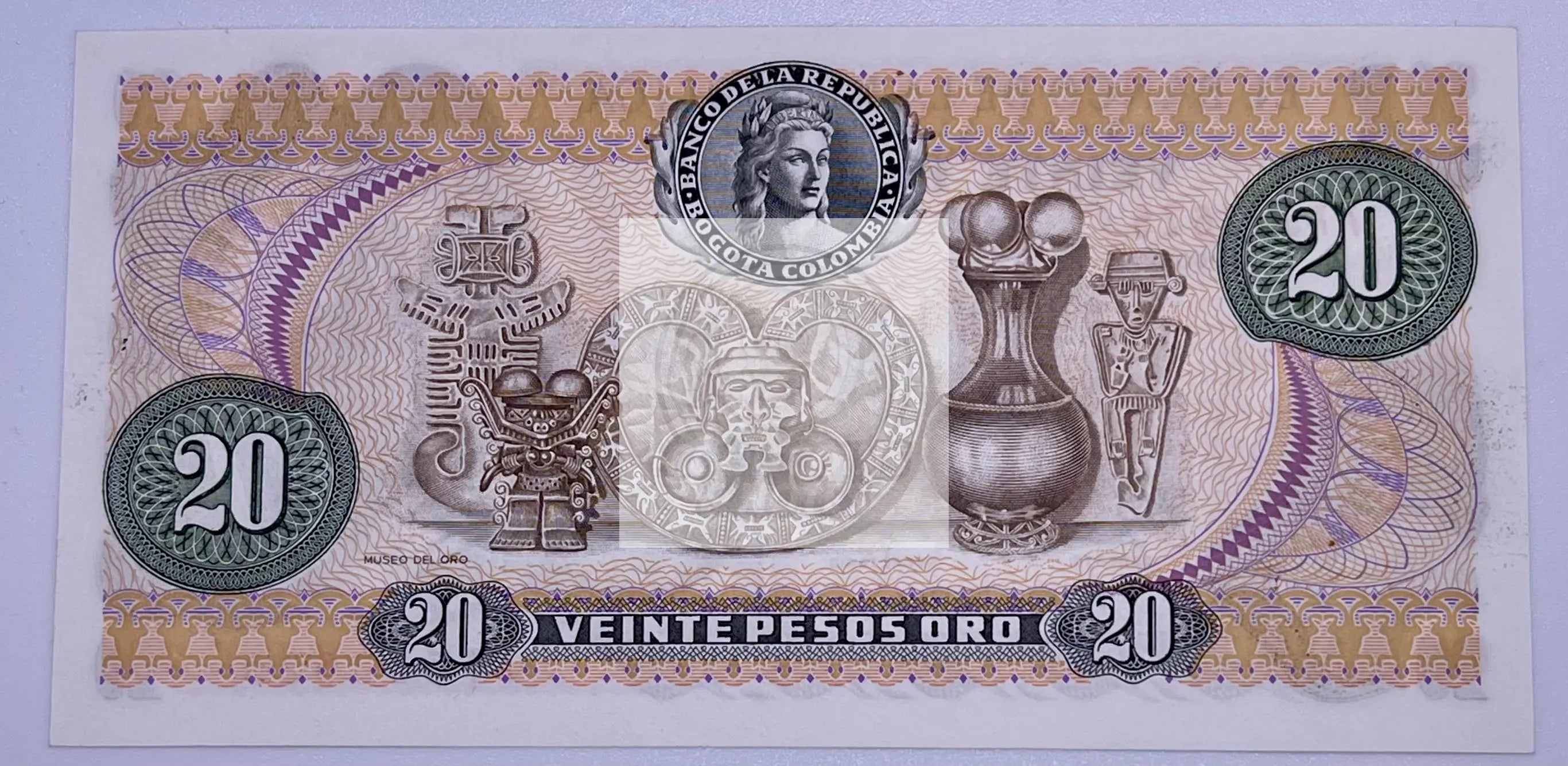 COLOMBIA 20 PESOS ORO 1979 AU P#409 World BANKNOTE - Cool Coins & Notes