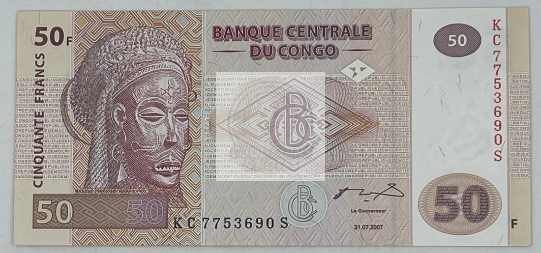 CONGO 50 Francs, 2007, P-97, UNC World Banknote - Cool Coins & Notes