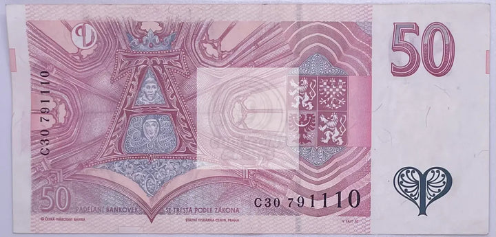 CZECH REPUBLIC 50 Korun 1997, P-17 - Cool Coins & Notes