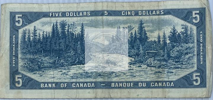 Canada 1954 5 Dollars QEII Used World Banknote Currency - Cool Coins & Notes