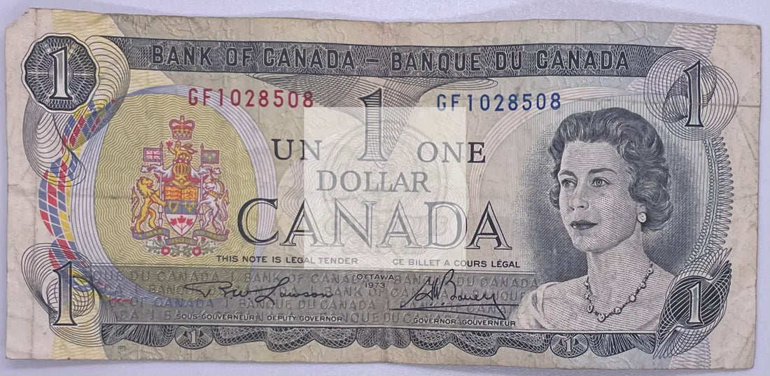 Canada 1973  $1 Dollar BC-46 QEII Used Banknote From Lot - Cool Coins & Notes