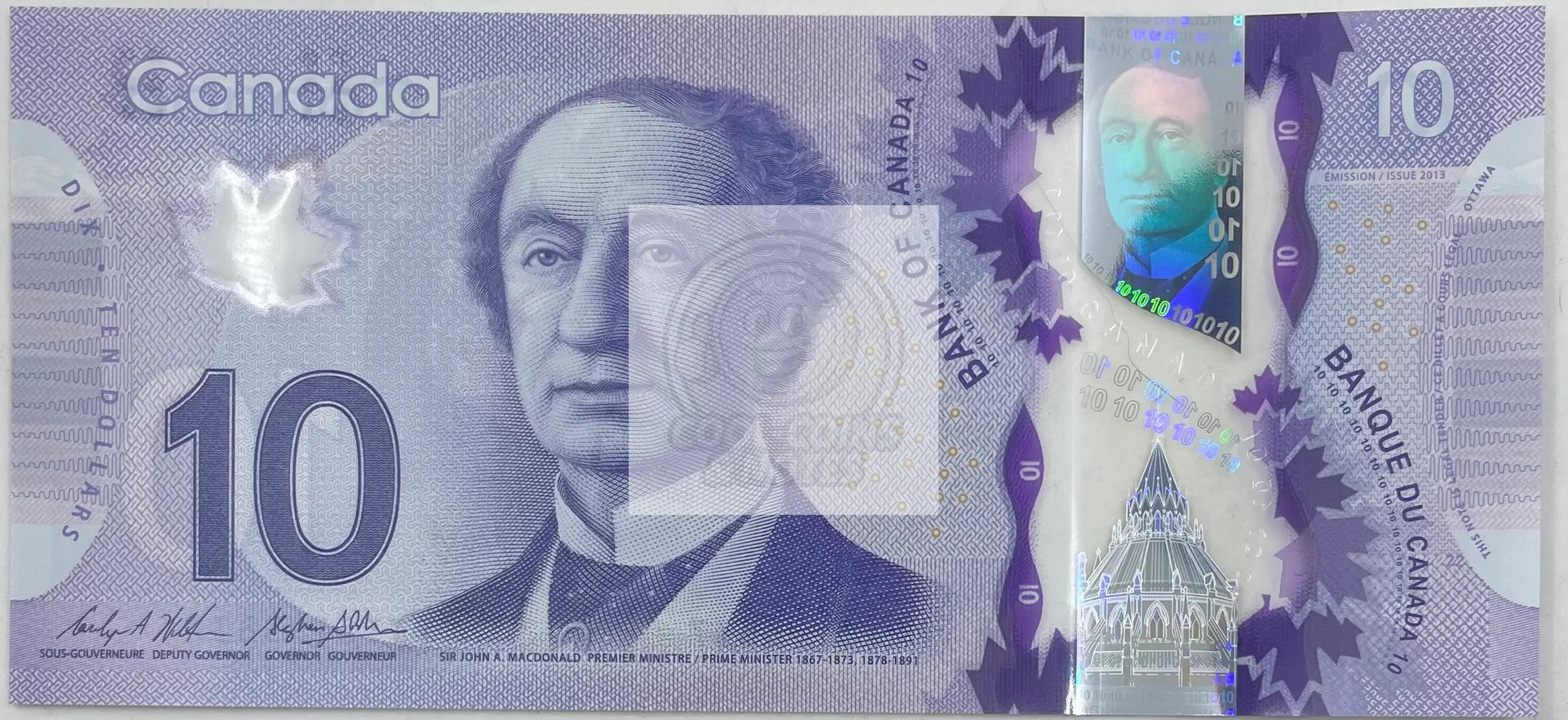 Canada 2013-2014 10 Dollars Polymer P107 UNC Banknote - Cool Coins & Notes