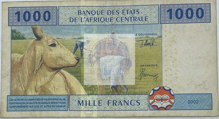 Central African States 2010-2016 1000 Francs P-507 Used World Banknote Currency - Cool Coins & Notes