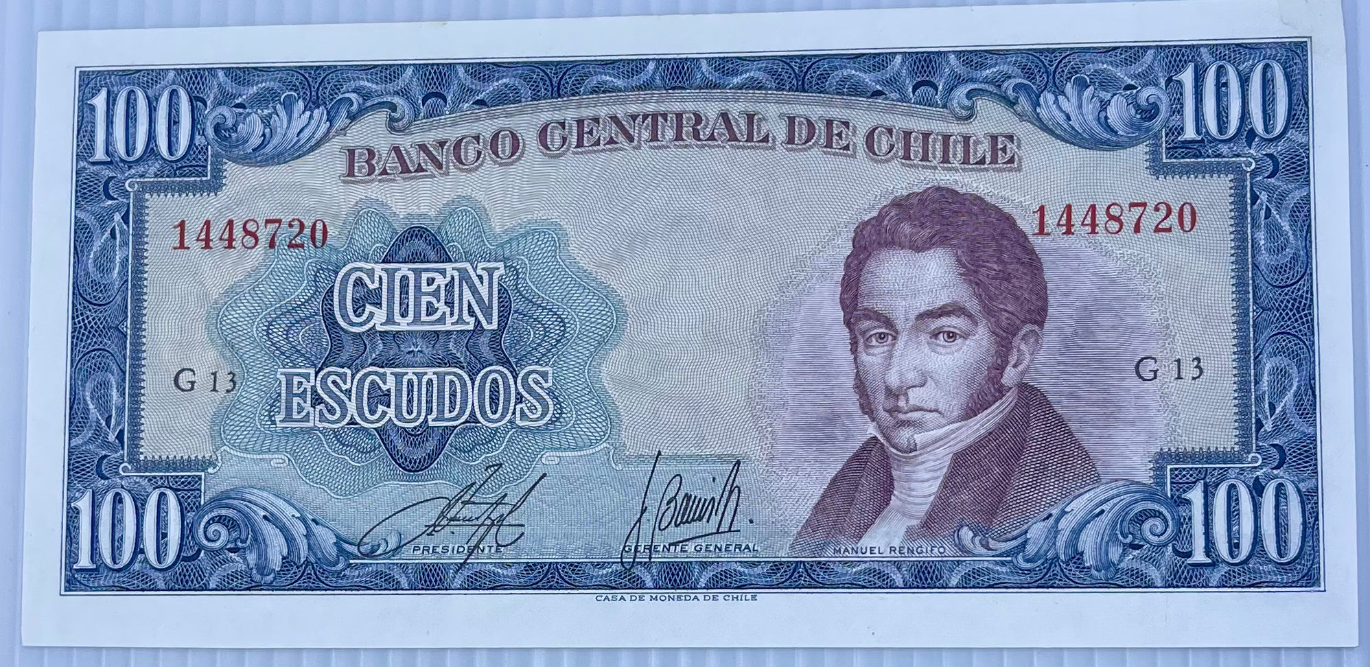 Chile 1962 100 Escudos P-141 UNC Banknote - Cool Coins & Notes