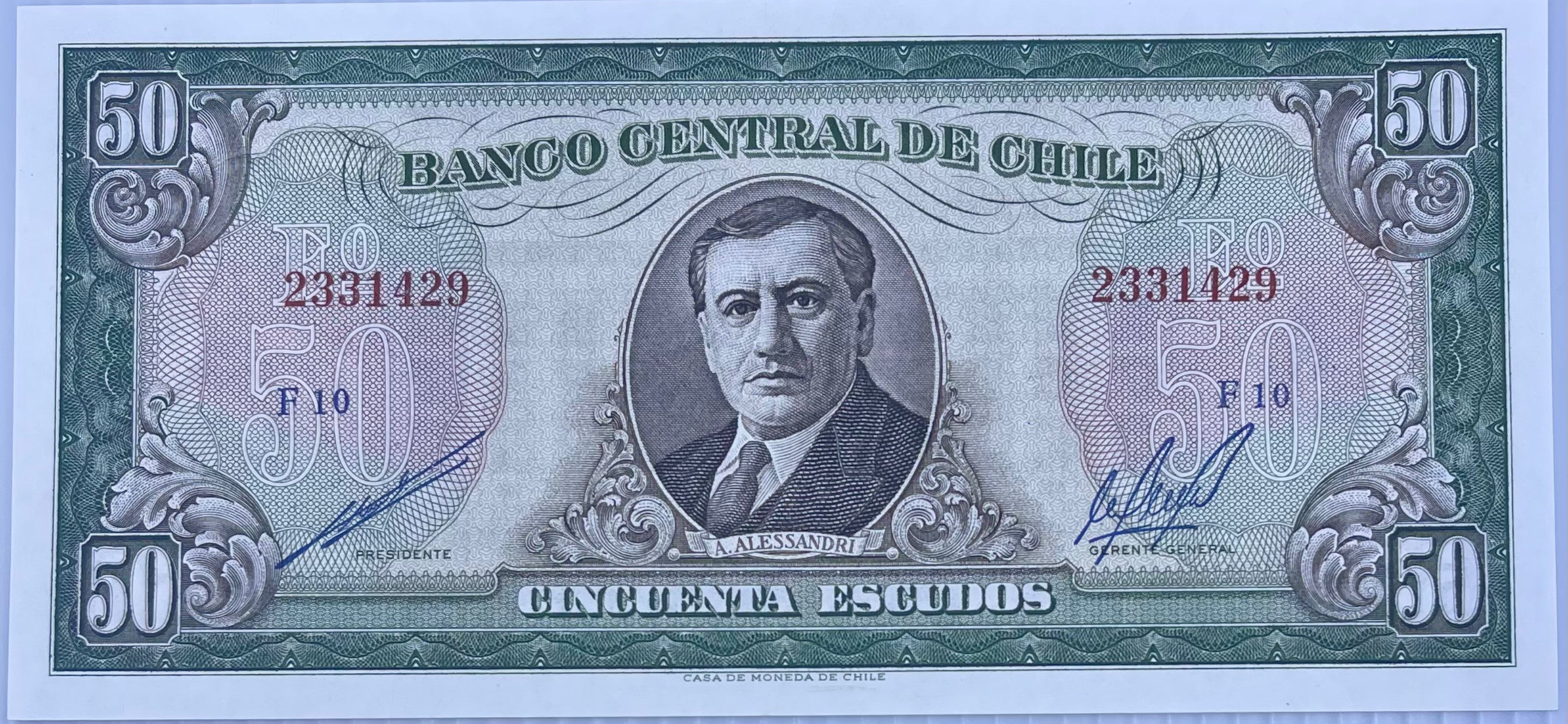 Chile 1973-1975 50 Escudos P-140 UNC World Banknote Cool Coins & Notes 