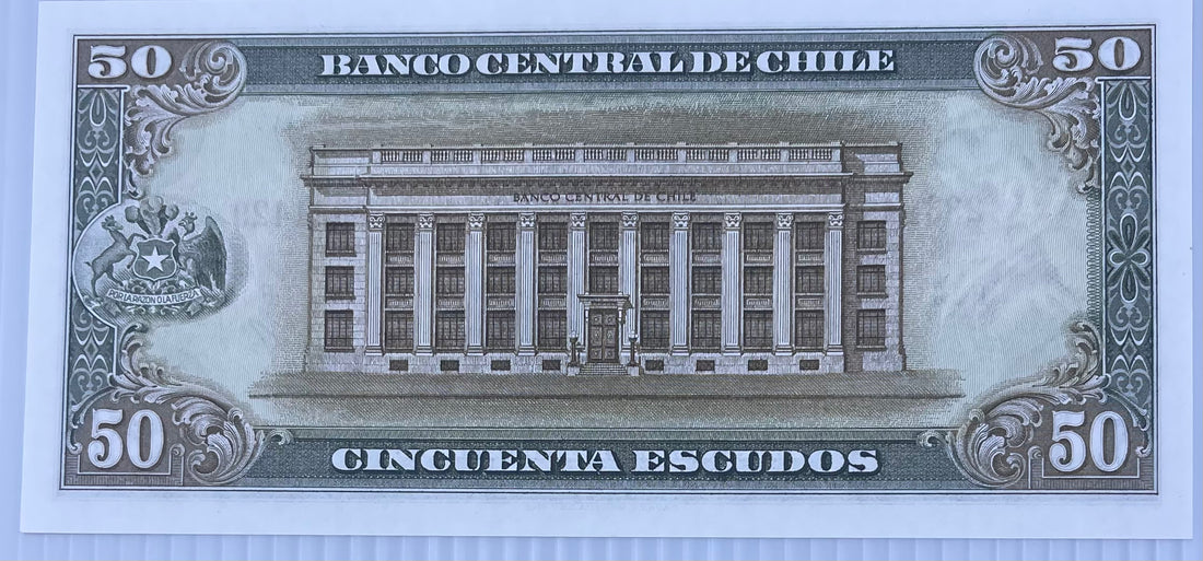 Chile 1973-1975 50 Escudos P-140 UNC World Banknote Cool Coins & Notes 