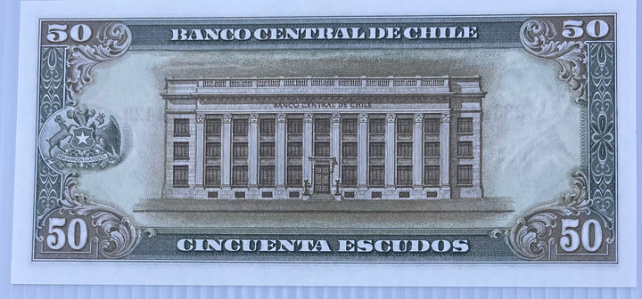 Chile 1973-1975 50 Escudos P-140 UNC World Banknote Cool Coins & Notes 