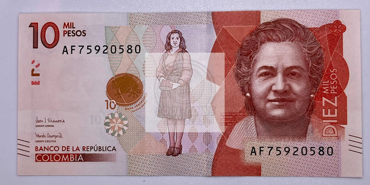 Colombia 10000 Pesos 2019 UNC World Banknote. 10 Mil Pesos - Cool Coins & Notes