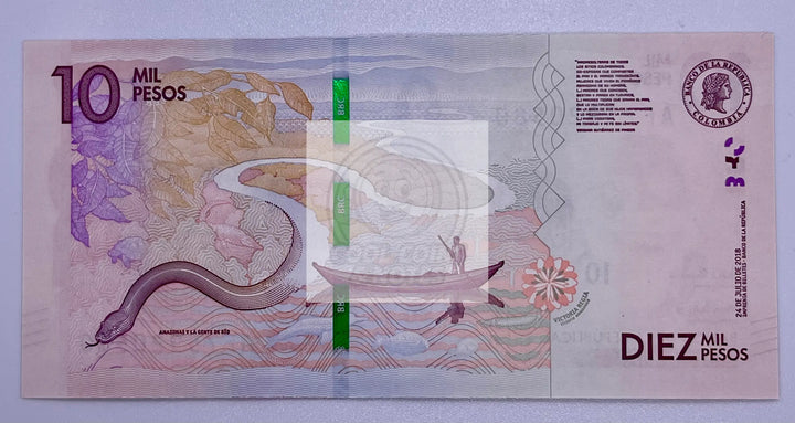 Colombia 10000 Pesos 2019 UNC World Banknote. 10 Mil Pesos - Cool Coins & Notes