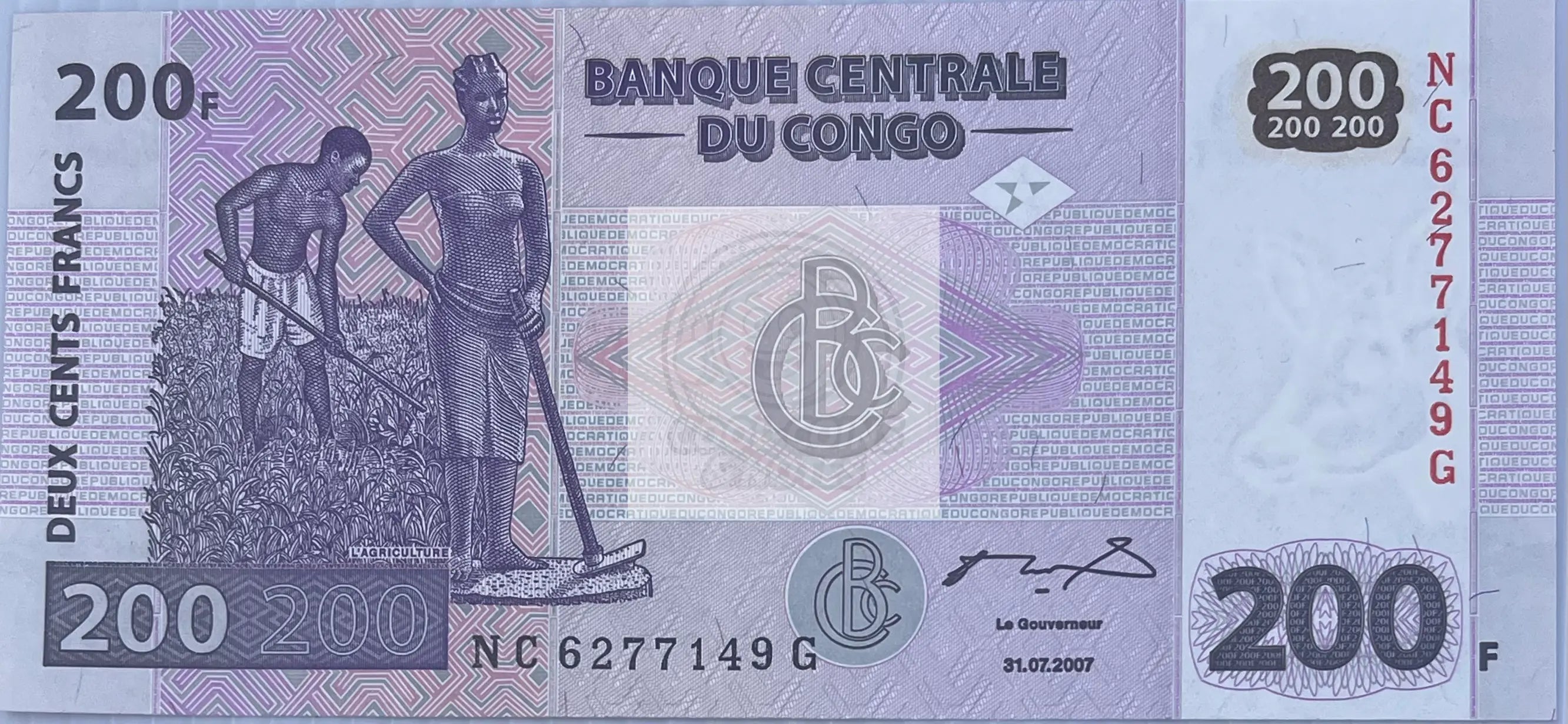 Congo 2007 200 Francs P-8 UNC World Banknote Currency - Cool Coins & Notes