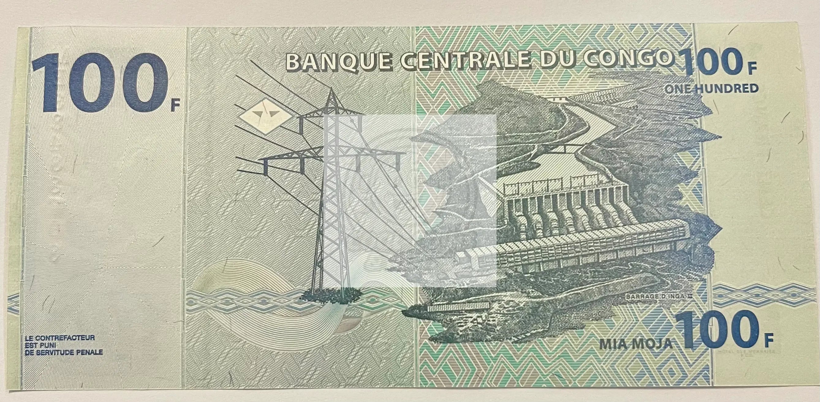 Congo Democratic Republic 100 Francs, 2022, P-98c, UNC Banknote - Cool Coins & Notes