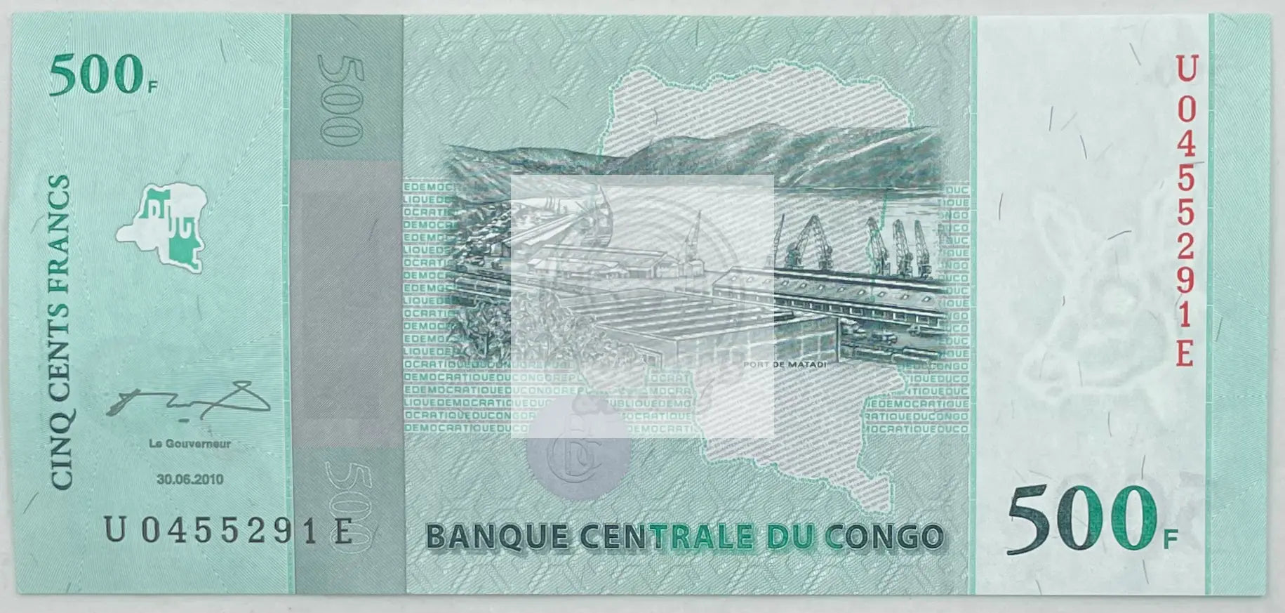 Congo Democratic Republic 500 Francs Banknote, 2010, P-100, UNC, Commemorative - Cool Coins & Notes