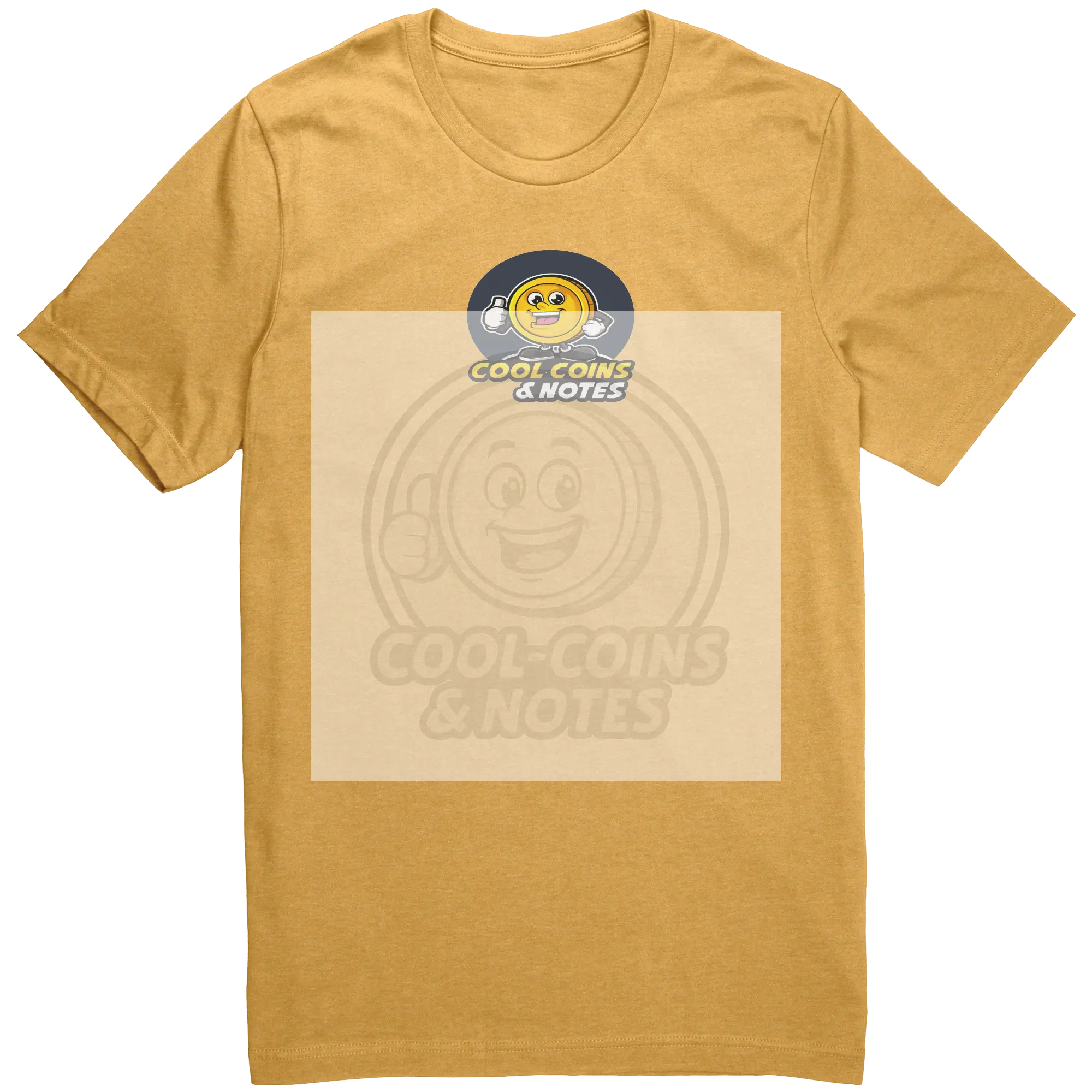 Cool_Coins_Tee_Shirt_Canvas_Heather_Mustard_Front_Mockup.png