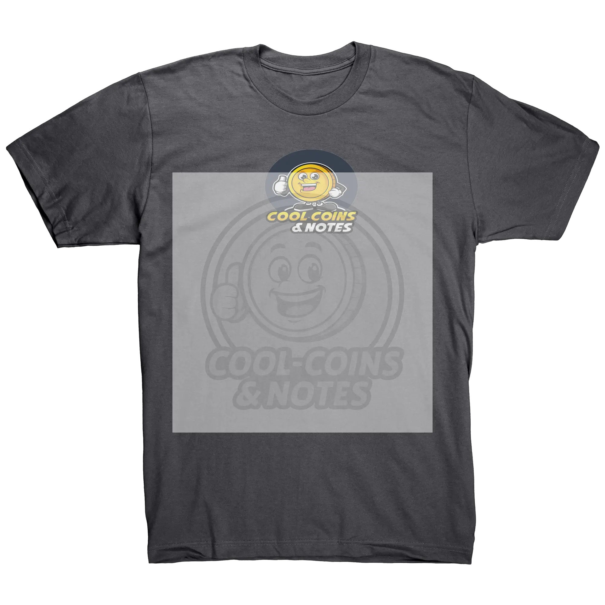 Cool_Coins__Notes_Tee_Shirt_Asphalt_Front_Mockup.png