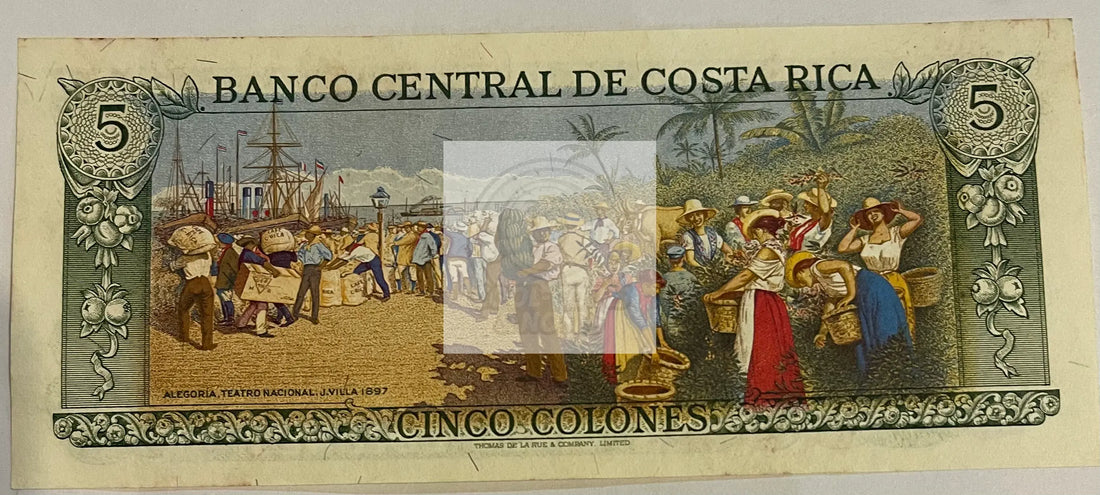 Costa Rica 1983 5 Colones P-236d AU, Banknote - Cool Coins & Notes
