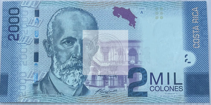 Costa Rica 2013 2000 Colones P-257b UNC Shark World Banknote Currency - Cool Coins & Notes