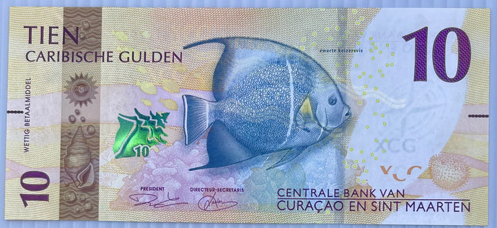 Curacao & Saint Maarten 2025 10 Gulden P-1 UNC Banknote - Cool Coins & Notes
