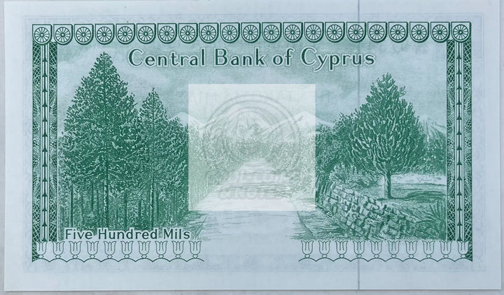 Cyprus 1973-1976 500 Mils P-42b.1 UNC World Banknote Currency - Cool Coins & Notes