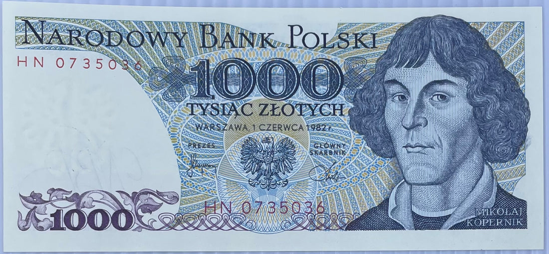 POLAND 1000 ZLOTYCH 1982 P 146 UNC, Banknote