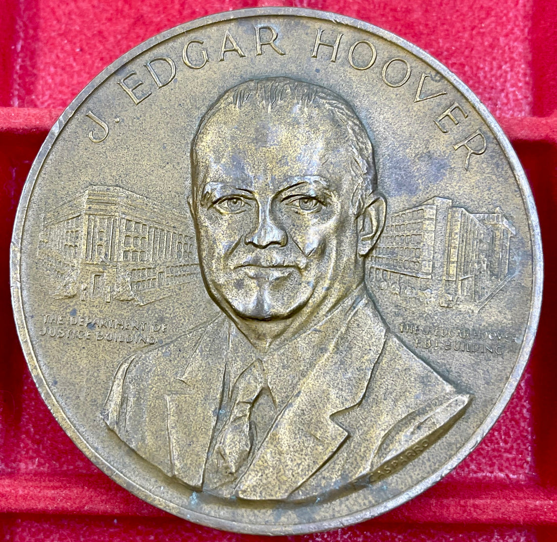 1972 J. Edgar Hoover FBI Bronze Medal  Medallic Art Co Coin