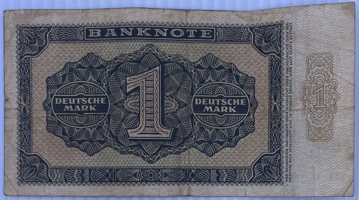 1948 Germany 1 Mark P-13 Used World Banknote