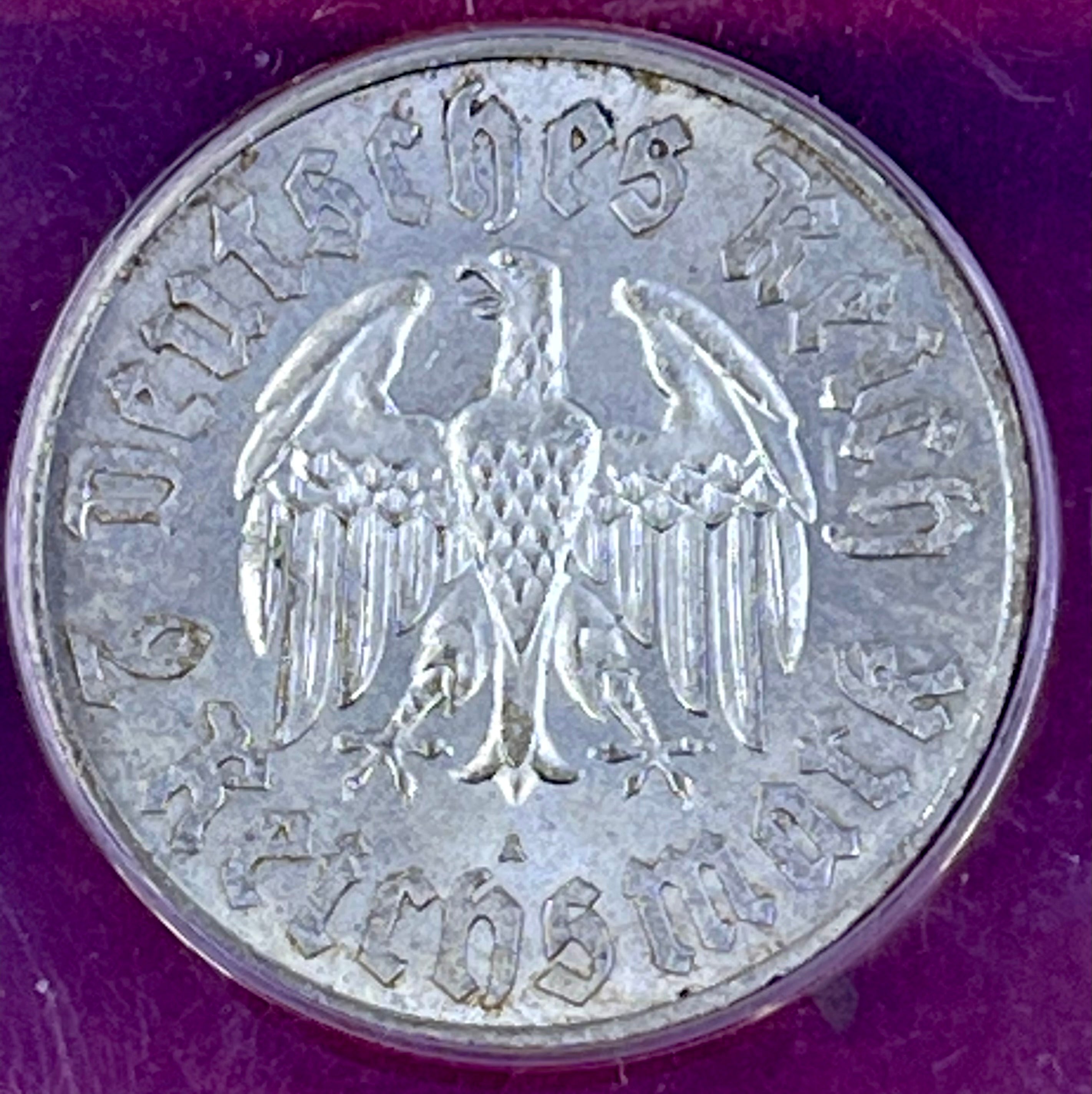 Germany Third Reich 1933-A 2 Mark Luther KM-79 ANACS MS 63 Coin