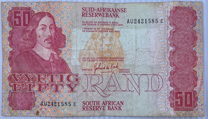 1984-1990 South Africa 50 Rand Used World Banknote
