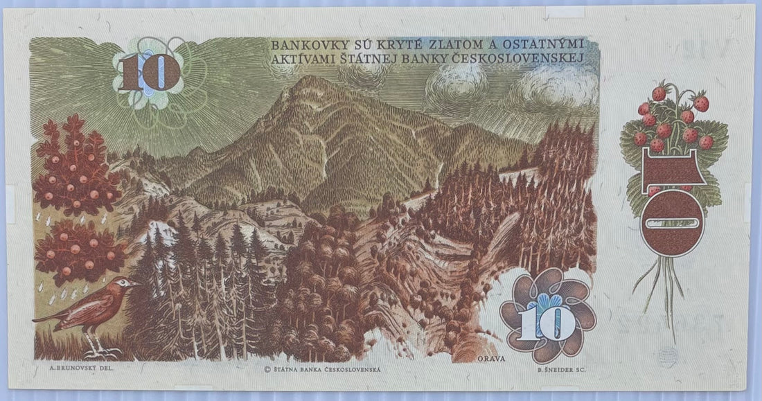 1986 Czechoslovakia 10 Korun P-94B UNC World Banknote