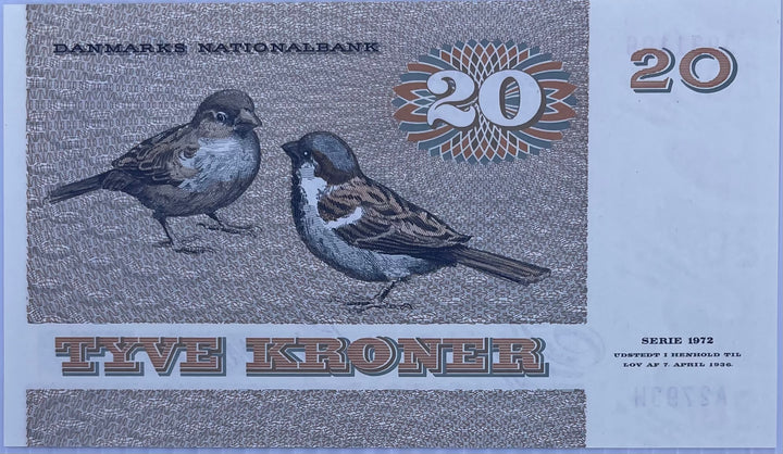 1979 Denmark 20 Kroner P-49 UNC World Banknote