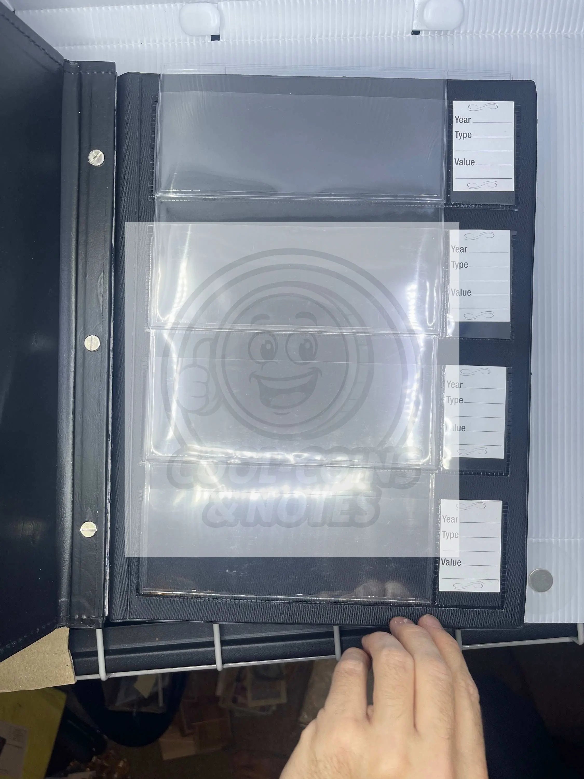 Deluxe Currency Album - 4 Notes Per Page (Front & Back), 12 Pages, Hard Binding