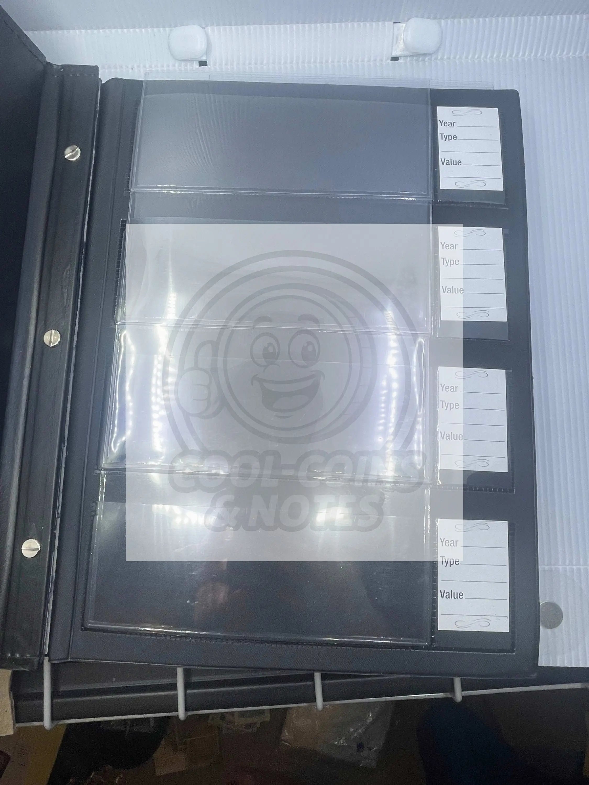 Deluxe Currency Album - 4 Notes Per Page (Front & Back), 12 Pages, Hard Binding