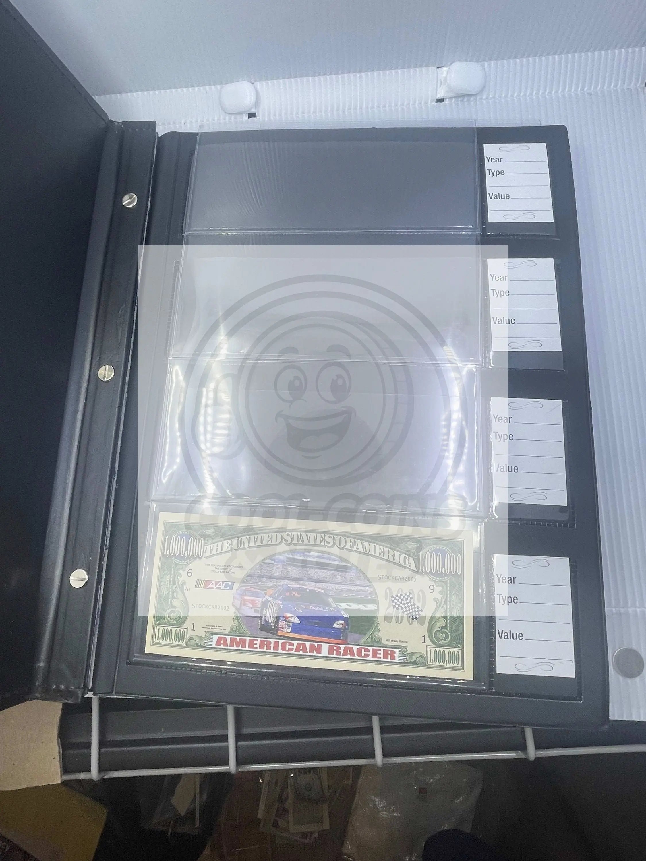 Deluxe Currency Album - 4 Notes Per Page (Front & Back), 12 Pages, Hard Binding