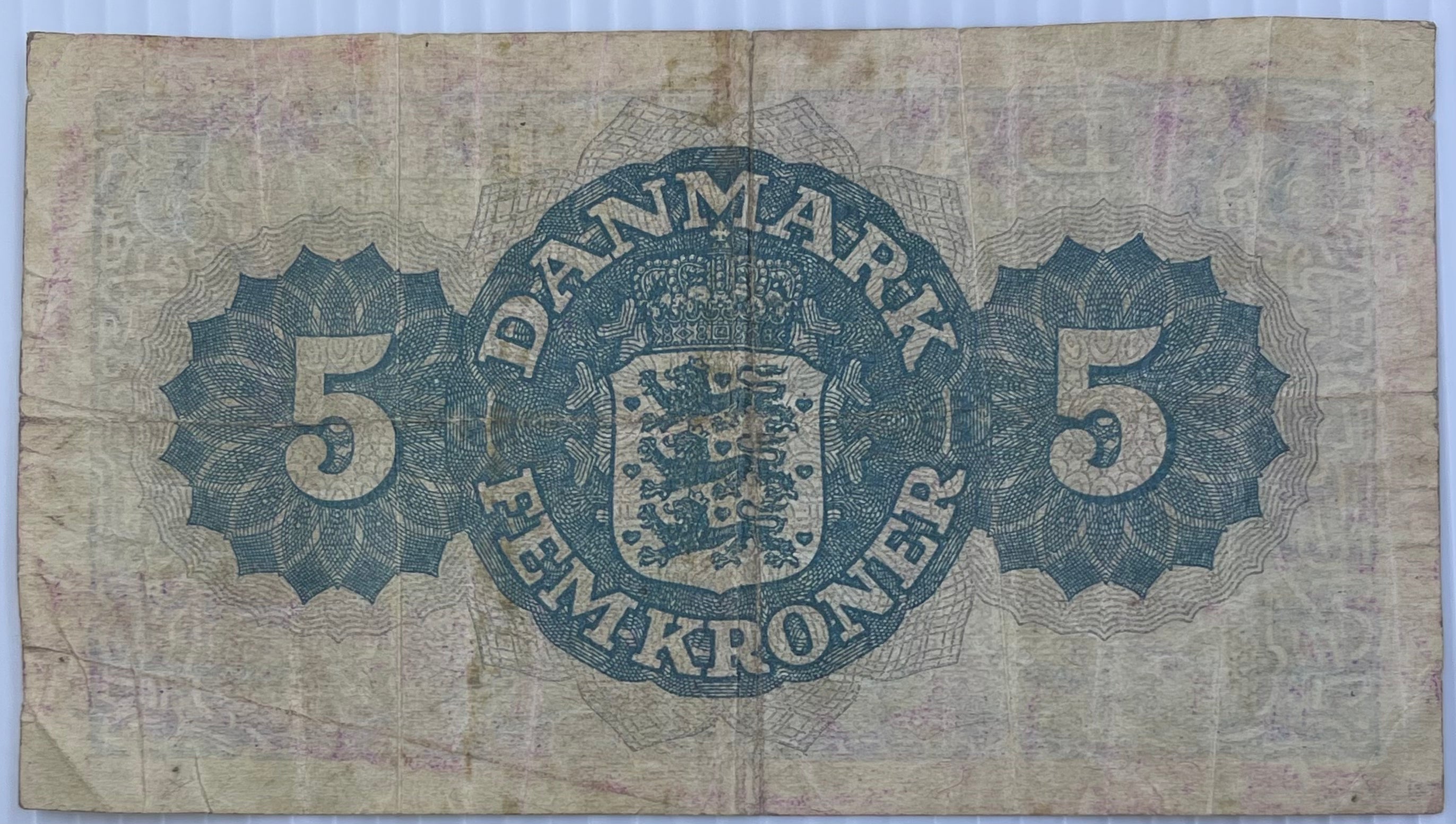 Denmark 1944-50 5 Kroner P-35a Used World Banknote Currency - Cool Coins & Notes