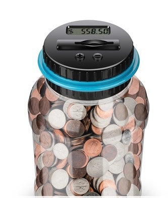 Digital Counting Money Jar: 800+ Coin Capacity, Kids Piggy Bank Powered By 2AAA