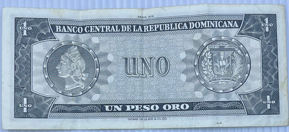 Dominican Republic 1973-1974 1 Peso P-107 Used World Banknote - Cool Coins & Notes