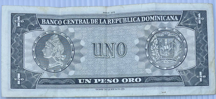 Dominican Republic 1973-1974 1 Peso P-107 Used World Banknote - Cool Coins & Notes