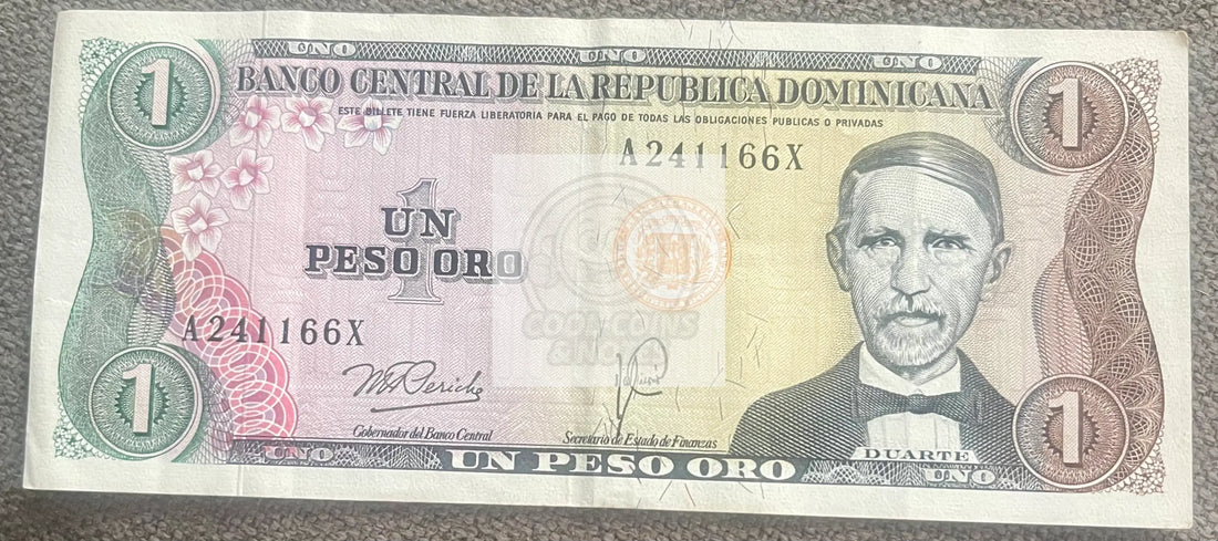 Dominican Republic 1978 1 Peso Oro P-116a.1, Used World Banknote - Cool Coins & Notes