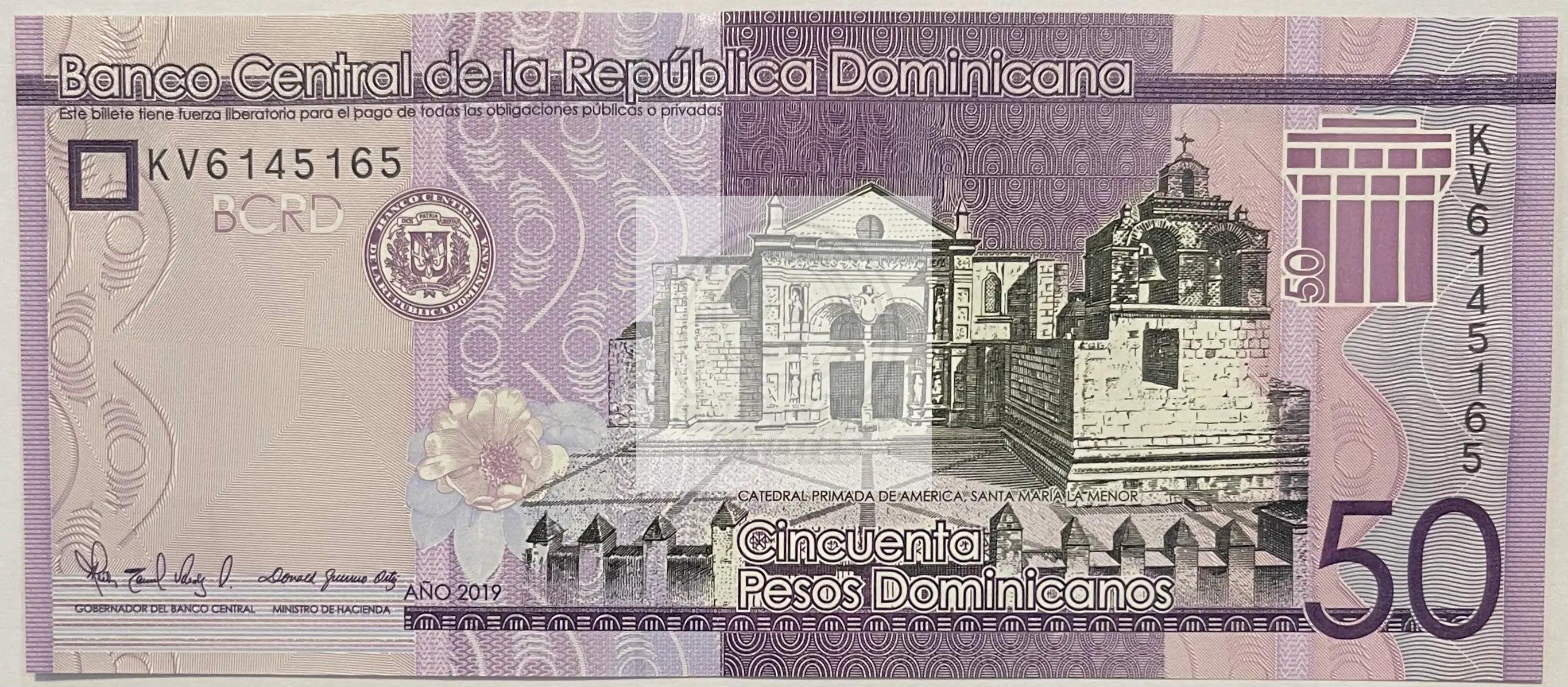 Dominican Republic 2019 50 Pesos P-189e UNC, World Banknote Currency - Cool Coins & Notes